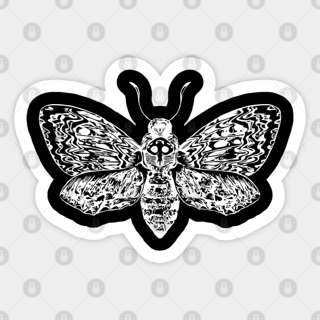 Dead head moth Sticker by Sitenkova